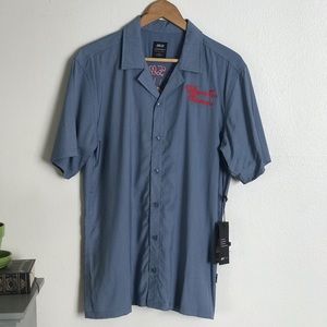 Publish embroidered button up